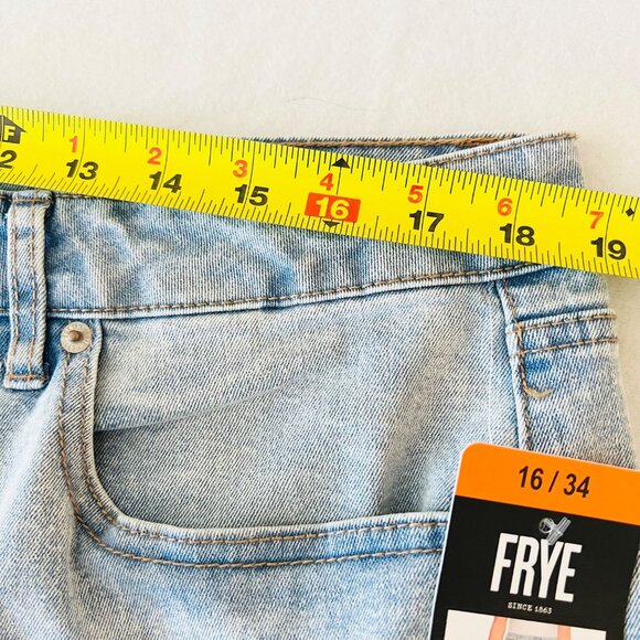 Frye Women's Stretch High-Rise Stevie Blue Cuffed Cropped Jeans Size 16/34 NWT - Picture 8 of 11